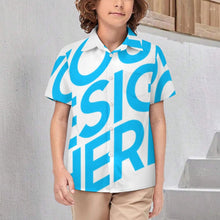 Lade das Bild in den Galerie-Viewer, Einzelbild-Design Kinder Jungen Kurzarmhemd Kurzärmeliges Hemd 225 mit Foto Design Motiv Text selbst gestalten und bedrucken
