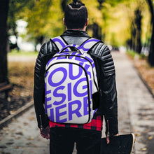 Lade das Bild in den Galerie-Viewer, Einzelbild-Design Taschen Rucksack Schultasche Schulrucksack mit Fotos Muster Text Logo selbst gestalten und bedrucken
