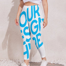 Lade das Bild in den Galerie-Viewer, Lange Leggings Freizeithose Stretch Hose in große Größen für Damen Frauen mit Foto Text selbst gestalten und bedrucken
