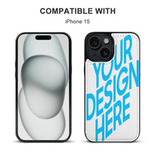 Lade das Bild in den Galerie-Viewer, TPU Leder iPhone 15 Plus Pro Max Handyhülle Business Handytasche Kartenfach Schutzhülle mit Standfunktion zum Aufklappen aufstellbar Etui mit Foto Design Motiv Text selbst gestalten und bedrucken
