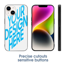 Lade das Bild in den Galerie-Viewer, iPhone 14 Pro Max Handyhülle FULL COVER Displayschutz GLAS hüllenfreundlich mit Fotos Muster Text Logo selbst gestalten und bedrucken
