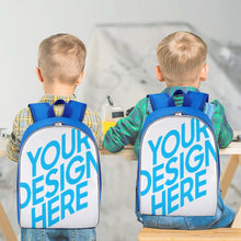 Lade das Bild in den Galerie-Viewer, 13 Zoll Schulrucksack Schultasche Rucksack Schule Mädchen Jungen Teenager mit Fotos Muster Text Logo selbst gestalten und bedrucken
