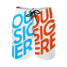 Lade das Bild in den Galerie-Viewer, Multi-Image-Druck Herren Schnelltrocknende Badeshorts Badehose Beachshorts Kordelzug Boardshorts Schwimmhose Männer D1P mit Fotos Muster Text Logo selbst gestalten und bedrucken
