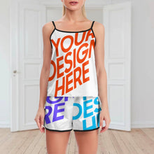 Lade das Bild in den Galerie-Viewer, Multi-Image-Druck Damen / Frauen Shorty Pyjama Set Nachtwäsche SY0026 mit Fotos Muster Text Logo selbst gestalten und bedrucken
