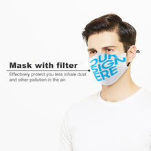Lade das Bild in den Galerie-Viewer, 3 Stück / Packung Erwachsene Alltagsmaske Mund-Nasen-Maske Gesichtsmaske mit Filtern 20*15cm mit verstellbaren Ohrenschlaufen selbst gestalten und bedrucken
