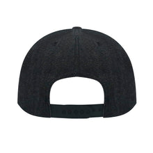 Lade das Bild in den Galerie-Viewer, Damen &amp; Herren Denim schwarz flache Gummi Baseballkappe selbst gestalten und bedrucken
