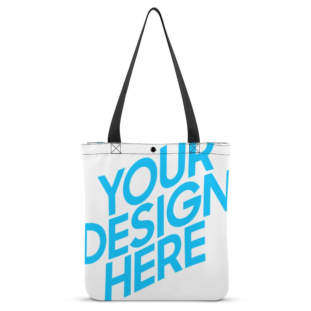 Vertikale Version Beidseitiger Voll Druck Boutique Handtasche Umhängetasche Strandtasche Schultertasche mit Fotos Muster Text Logo selbst gestalten und bedrucken