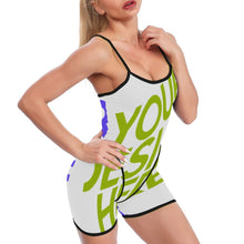 Lade das Bild in den Galerie-Viewer, Multi-Image-Design Damen / Frauen Yoga Jumpsuit Bodysuit Sport Overall XG003 mit Foto Design Motiv Text selbst gestalten und bedrucken

