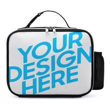 Lade das Bild in den Galerie-Viewer, Abnehmbare Leder Lunchtasche Lunch Bag Kühltasche mit Tragegriff 21×27×9cm mit Foto / Text selbst gestalten und bedrucken
