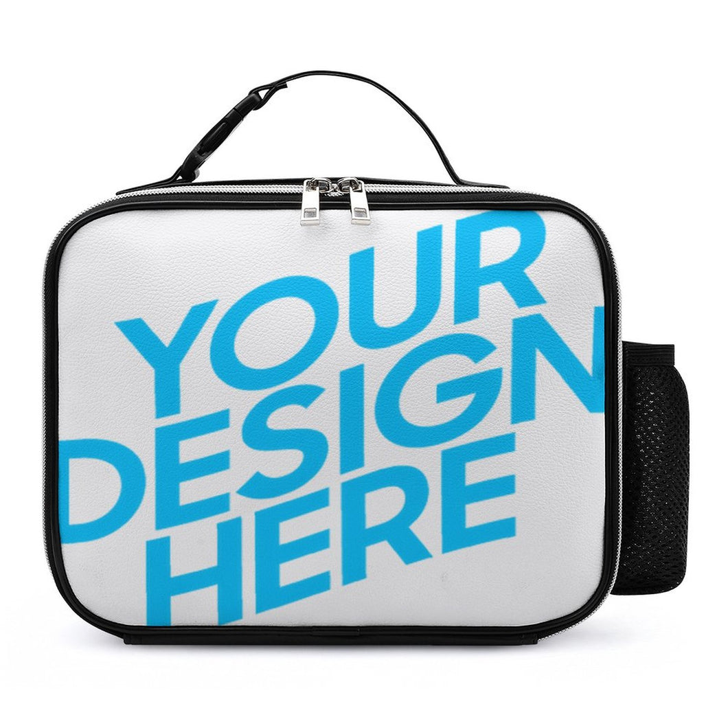 Abnehmbare Leder Lunchtasche Lunch Bag Kühltasche mit Tragegriff 21×27×9cm mit Foto / Text selbst gestalten und bedrucken
