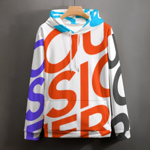 Lade das Bild in den Galerie-Viewer, Multi-Image-Druck Frauen / Männer Premium Sweatshirt Kapuzenpullover in Übergröße mit doppel Kapuzen mit Fotos Muster Text Logo selbst gestalten und bedrucken
