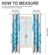 Lade das Bild in den Galerie-Viewer, Perforierter Gardinen Fotovorhang Zwei Symmetrisch 132x183cm 132x213cm selbst gestalten und bedrucken
