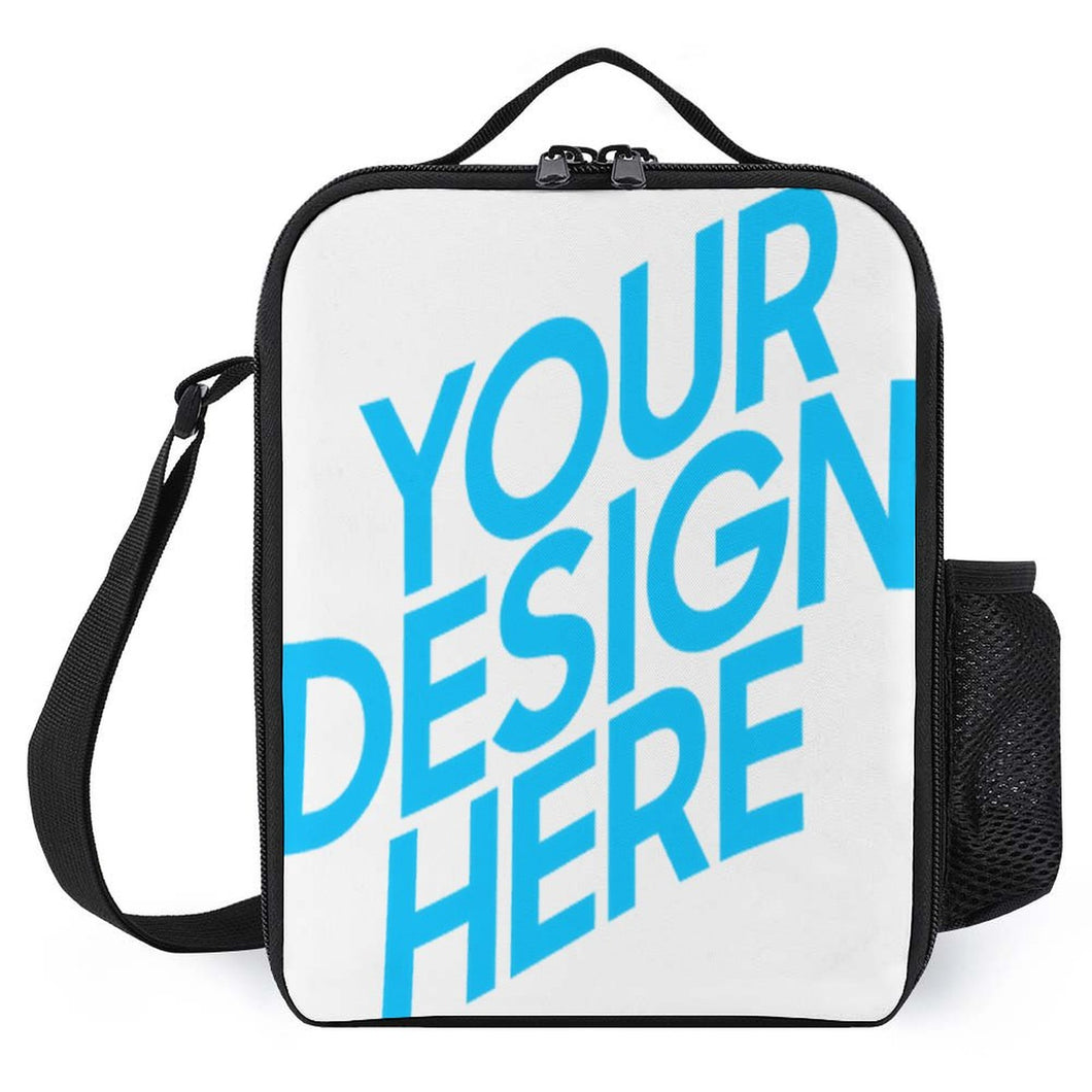 600D Polyester Lunchtasche Lunch Bag Kühltasche mit Schultergurt mit Foto / Text selbst gestalten und bedrucken