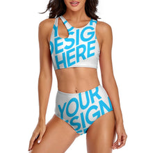 Lade das Bild in den Galerie-Viewer, OCS2118 Badeanzug Bustier Bikini 2-tgl. Set mit Foto selbst gestalten und bedrucken
