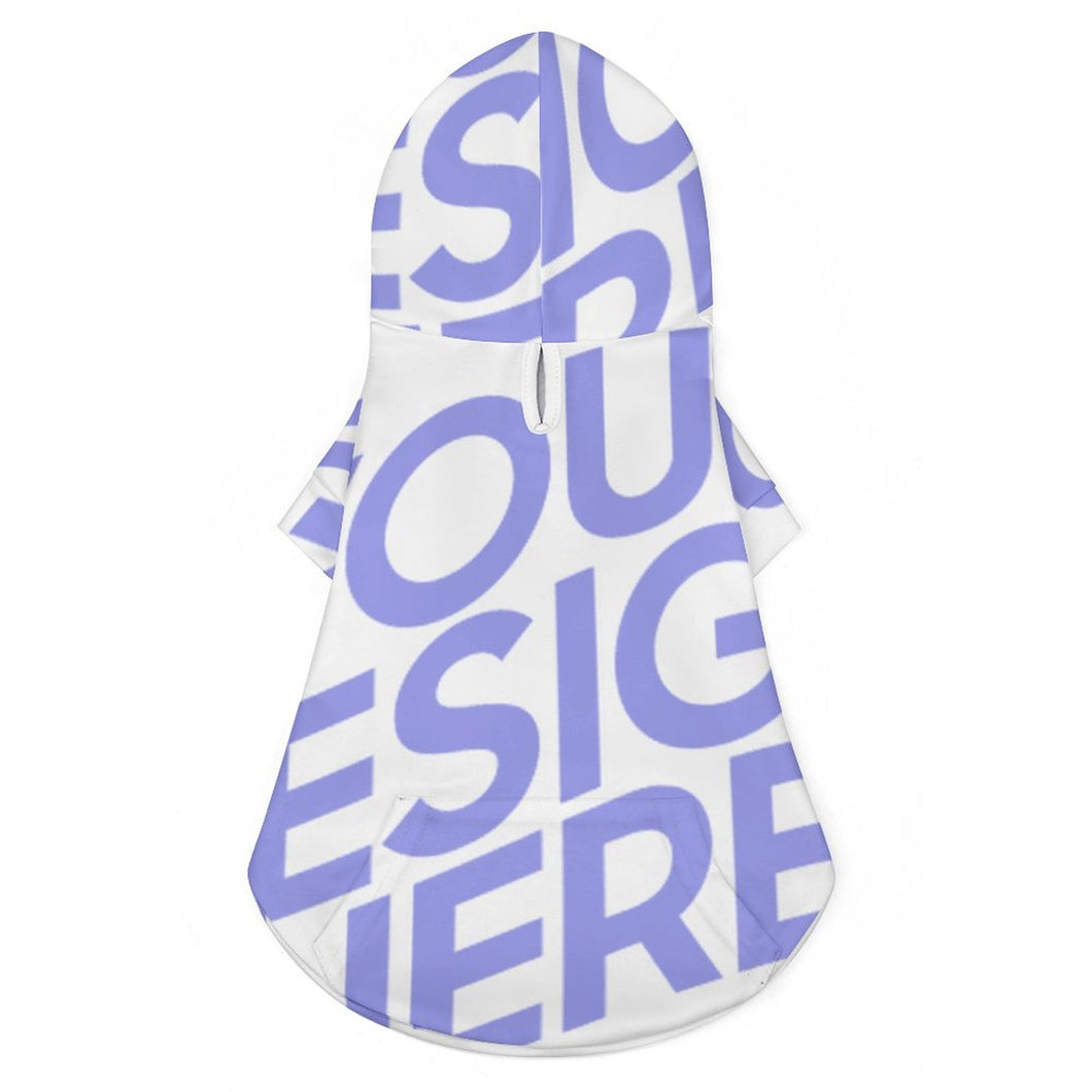 Volldruck Polyester Tierpullover Hundepullover mit Kaputze mit Fotos Muster Text Logo selbst gestalten und bedrucken