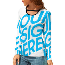 Lade das Bild in den Galerie-Viewer, Langarmshirt mit Rundhals NZ051 für Damen Frauen mit Foto selbst gestalten und bedrucken
