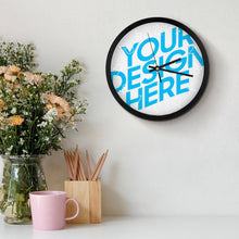 Lade das Bild in den Galerie-Viewer, Fashion Wanduhr ohne Tickgeräusche im modern Stil mit Lautlosem Uhrwerk - Große Wand Uhr 25 cm für Büro Küche Schlafzimmer Wohnzimmer Klassenzimmer mit Fotos Muster Text Logo selbst gestalten und bedrucken
