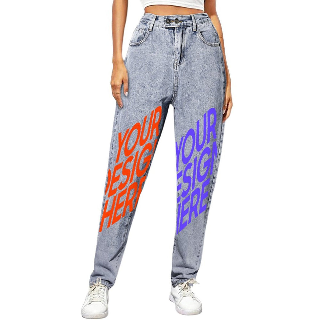 Multi-Image-Druck Damen / Frauen Haremshose Harlan Jeans Original Boyfriend-Cut 9037 mit Fotos Muster Text Logo selbst gestalten und bedrucken
