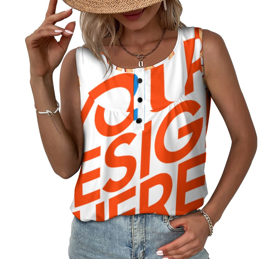 Multi Image Druck Ärmelloses TShirt BCT Damen mit Foto Muster Text Logo selbst gestalten und bedrucken