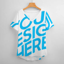 Lade das Bild in den Galerie-Viewer, Große Größe Short Sleeve Shirt V-Neck T-Shirt TSHIRT NZ109 - Damen / Frauen - selbst gestalten und bedrucken
