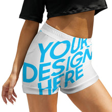 Lade das Bild in den Galerie-Viewer, Kurze Hose Sportswear Sweatshorts mit Foto Muster Text Damen Frauen selbst gestalten und bedrucken
