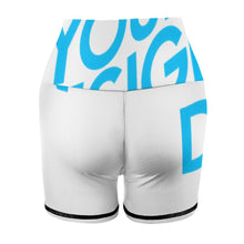 Lade das Bild in den Galerie-Viewer, Elegante Yoga Sporthose Kurz Yoga Biker Shorts Damen / Frauen Y10A Selbst Gestalten Und Bedrucken

