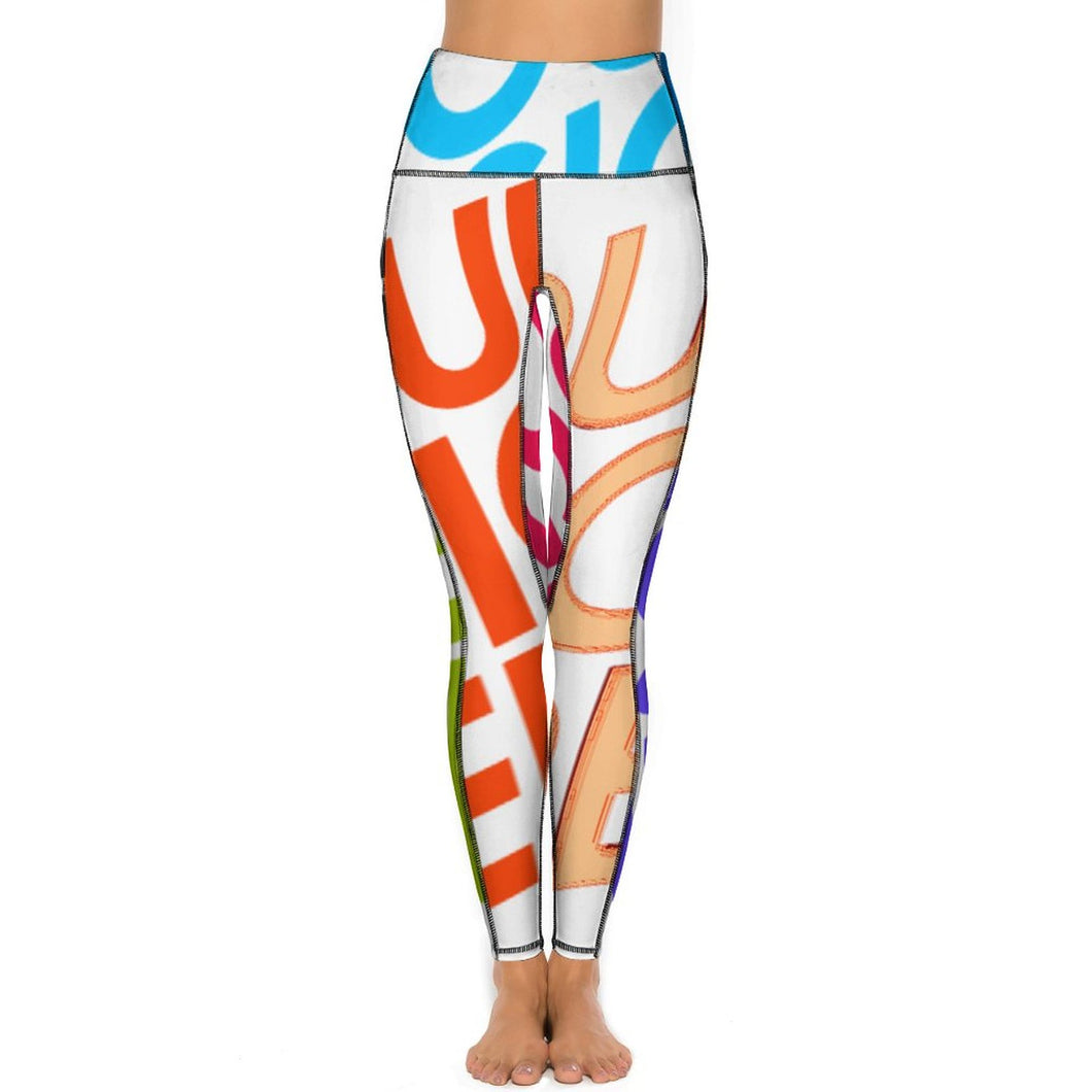Multi-Image-Druck Yoga Hose Sport Leggings Sporthose Fitnesshose CE003 mit Fotos Muster Text Logo selbst gestalten und bedrucken