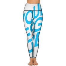 Lade das Bild in den Galerie-Viewer, Hochwertige Personalisierte Yoga Hose Leggings CE003 mit zwei Seitentaschen mit Fotos Muster Text Logo selbst gestalten und bedrucken
