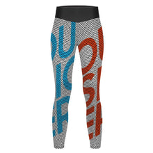 Lade das Bild in den Galerie-Viewer, Multi-Image-Druck Wabenmuster Yoga Hose Lang Legging YJ050 mit Fotos Muster Text Logo selbst gestalten und bedrucken
