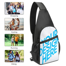 Lade das Bild in den Galerie-Viewer, Schultertasche Umhängetasche A002 Sling Bag Rucksack Crossbody Rucksack Brusttasche mit Foto / Text selbst gestalten und bedrucken
