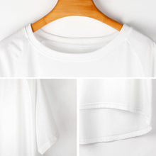 Lade das Bild in den Galerie-Viewer, Multi-Image-Druck Damen / Frauen TSHIRT T-Shirt Kleid Lang mit Rundhalsausschnitt Oversize AQT mit Fotos Muster Text Logo selbst gestalten und bedrucken
