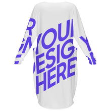 Lade das Bild in den Galerie-Viewer, Einzelbild-Design Damen Fashion Langarm Kleid mit Taschen ZO mit Foto Design Motiv Text selbst gestalten und bedrucken
