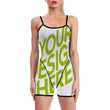 Lade das Bild in den Galerie-Viewer, Multi-Image-Design Damen / Frauen Yoga Jumpsuit Bodysuit Sport Overall XG003 mit Foto Design Motiv Text selbst gestalten und bedrucken
