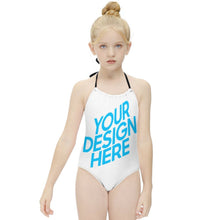 Lade das Bild in den Galerie-Viewer, Einteiliger NT017 Badeanzug mit Neckholder für Mädchen online mit Foto selbst gestalten und bedrucken
