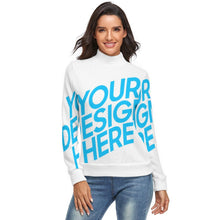 Lade das Bild in den Galerie-Viewer, Damen MY01 Rollkragen Sweatshirt Pullover mit Fotos Motiven selbst gestalten und bedrucken
