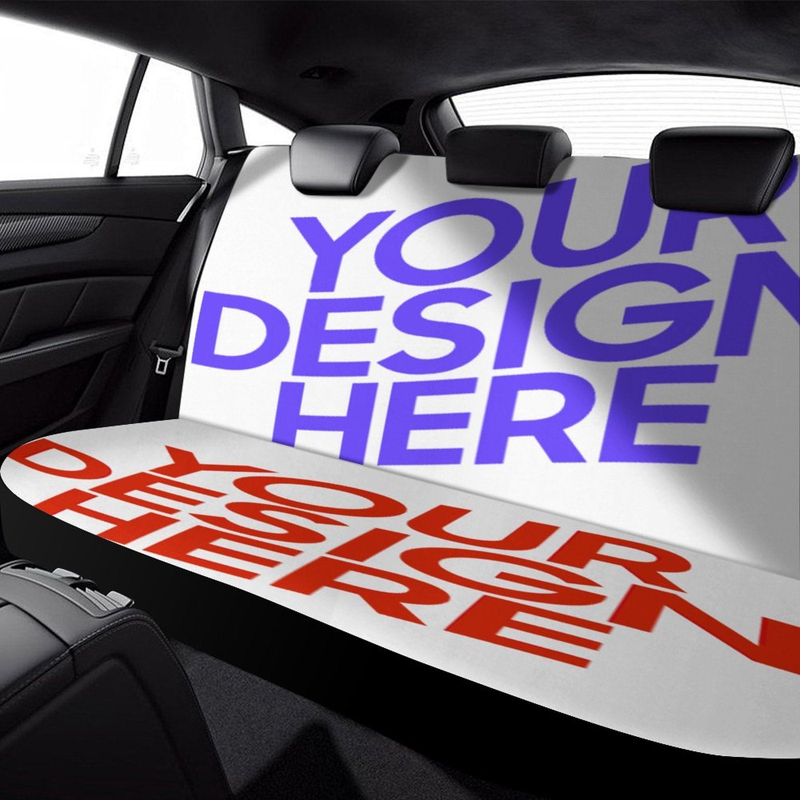 Auto Rücksitzbezug Autositzbezug mit Foto Design Motiv Text selbst