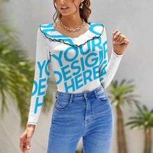 Lade das Bild in den Galerie-Viewer, Enges Lotusblatt Langarmshirt NZ129 - Damen / Frauen - selbst gestalten und bedrucken
