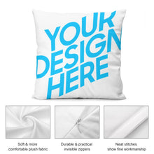 Lade das Bild in den Galerie-Viewer, Doppelseitiges Design 2er-Set Plüsch Kissenbezug Kissenhülle mit Foto Design Motiv Text selbst gestalten und bedrucken
