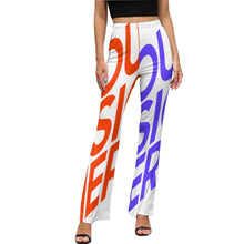 Lade das Bild in den Galerie-Viewer, Multi-Image-Druck Damen / Frauen Voll Druck Jerseyhose Schlaghose Stretchhose LP mit Fotos Muster Text Logo selbst gestalten und bedrucken
