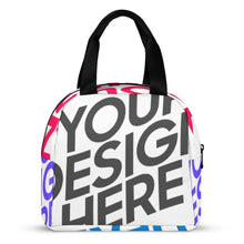 Lade das Bild in den Galerie-Viewer, Multi-Image-Druck Lunchtasche Kühltasche Isoliertasche Lunchbag Thermotasche mit Reißverschluss mit Fotos Muster Text Logo selbst gestalten und bedrucken
