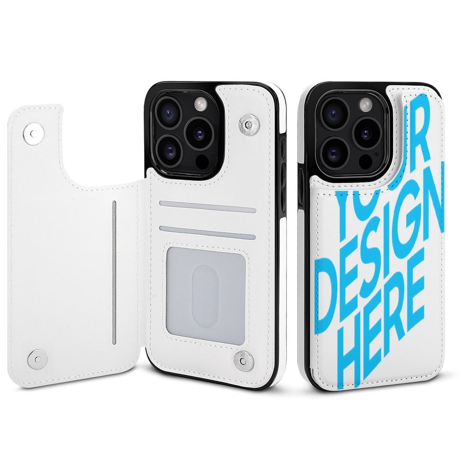 TPU Leder iPhone 15 Plus Pro Max Handyhülle Business Handytasche Kartenfach  Schutzhülle mit Standfunktion zum Aufklappen aufstellbar Etui mit Foto 