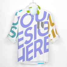 Lade das Bild in den Galerie-Viewer, Multi-Image-Druck Langarmhemd Shirt mit Reverstasche AY007 für Herren mit Fotos Muster Text Logo selbst gestalten und bedrucken
