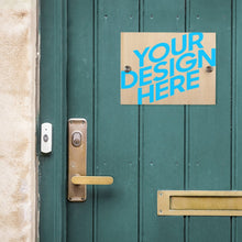 Lade das Bild in den Galerie-Viewer, Quadrates Türschild Dekoschild aus Holz mit Foto Text selbst gestalten und bedrucken
