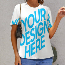 Lade das Bild in den Galerie-Viewer, Kurzarm T-Shirt Volldruck-T-Shirts TSHIRT Rundhalsshirt NT für Damen Frauen mit Foto Muster Text selbst gestalten und bedrucken
