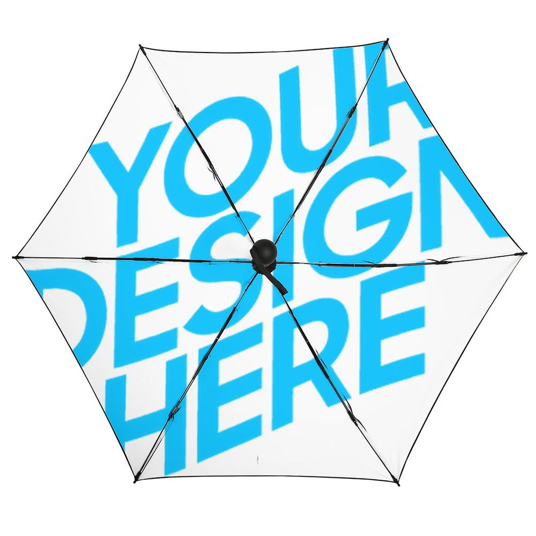 5-Falt Mini Regenschirm Taschenschirm ZYS04-6K mit 5 Segmenten Innendruck mit Fotos Logos selbst gestalten und bedrucken