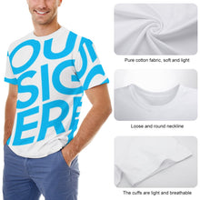 Lade das Bild in den Galerie-Viewer, 100% Baumwolle Kurzarm T-Shirt Volldruck-T-Shirts für Herren Männer mit Foto Muster Text selbst gestalten und bedrucken
