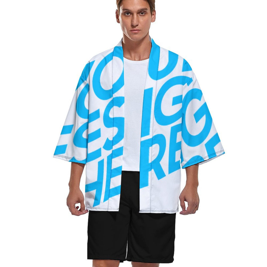 Einzelbilddruck Männer / Herren Sommer Hemd Kimono Cardigan Jacke Japanisch Retro mit 3/4 Arm ZS904 mit Fotos Muster Text Logo selbst gestalten und bedrucken