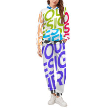 Lade das Bild in den Galerie-Viewer, Multi-Image-Design Unisex Jogginganzug Trainingsanzug SET Jogginghose &amp; Hoodie Damen Herren mit Foto Design Motiv Text selbst gestalten und bedrucken
