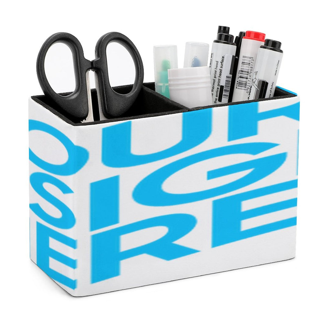 Stiftehalter aus Leder mit Foto Muster Text Logo selbst gestalten und bedrucken