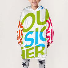 Lade das Bild in den Galerie-Viewer, Multi-Image-Druck Kapuzensweatshirt Jugend Blanket Hoodie Jungen Sweatshirt Kapuzenpullover B412 mit Fotos Muster Text Logo selbst gestalten und bedrucken
